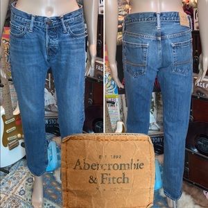 Mens 28 Abercrombie and Fitch skinny button fly jeans